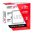 Светильник LightPhenomenON Downlight LT-TP-DL-01-18W-6500K встраиваемый квадратный 170х170 LED - Светильники - Светильники DOWNLIGHT - omvolt.ru